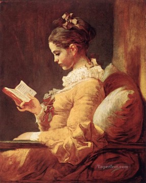  Fragonard Canvas - A Young Girl Reading Jean Honore Fragonard
